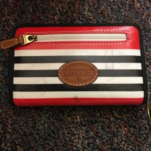 NWT Fossil Stripes Wallet